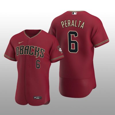 Arizona Diamondbacks David Peralta Authentic Alternate Crimson Jersey
