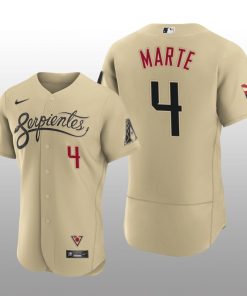 Arizona Diamondbacks Ketel Marte 2021 City Connect Authentic Gold Jersey