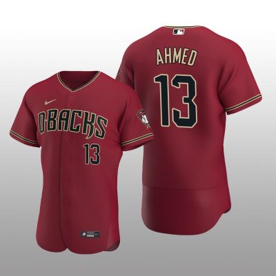 Arizona Diamondbacks Nick Ahmed Authentic Alternate Crimson Jersey