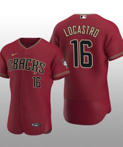 Arizona Diamondbacks Tim Locastro Authentic Alternate Crimson Jersey
