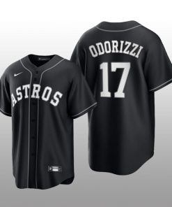 Astros Jake Odorizzi 2021 All Black Fashion Serise Replica Jersey Black White