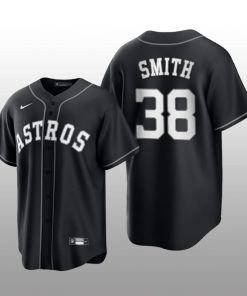 Astros Joe Smith 2021 All Black Fashion Serise Replica Jersey Black White