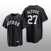 Astros Jose Altuve 2021 All Black Fashion Serise Replica Jersey Black White