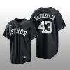 Astros Lance McCullers Jr. 2021 All Black Fashion Serise Replica Jersey Black White