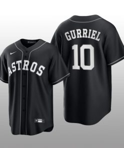 Astros Yuli Gurriel 2021 All Black Fashion Serise Replica Jersey Black White
