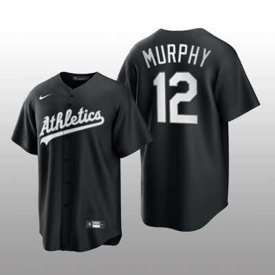 Athletics Sean Murphy All Black Fashion Serise Replica Jersey Black White