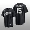 Athletics Seth Brown 2021 All Black Fashion Serise Replica Jersey Black White