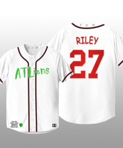 Atlanta Braves 25th Anniversary Austin Riley White Baseball Jersey