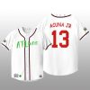 Atlanta Braves 25th Anniversary Ronald Acuna Jr. White Baseball Jersey