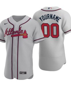 Atlanta Braves Gray 2020 Road Authentic Custom Men's Jersey