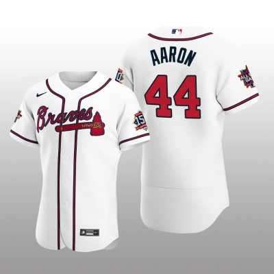 Atlanta Braves Hank Aaron White MLB All-Star Game Authentic Home Jersey