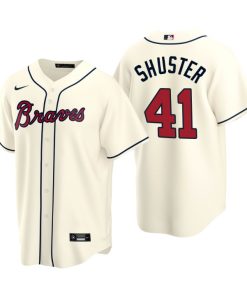 Atlanta Braves Jared Shuster Cream 2020 MLB Draft Alternate Replica Jersey