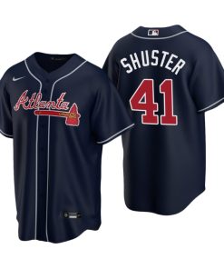Atlanta Braves Jared Shuster Navy 2020 MLB Draft Alternate Replica Jersey