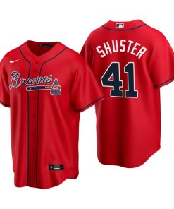 Atlanta Braves Jared Shuster Red 2020 MLB Draft Alternate Replica Jersey