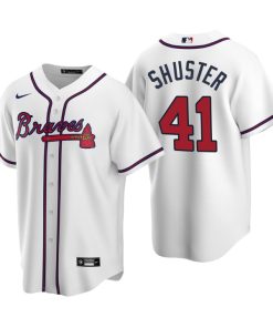 Atlanta Braves Jared Shuster White 2020 MLB Draft Home Replica Jersey