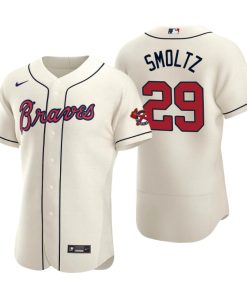 Atlanta Braves John Smoltz Cream Authentic 2020 Alternate Jersey