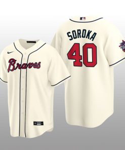 Atlanta Braves Mike Soroka Cream 2021 MLB All-Star Game Replica Jersey