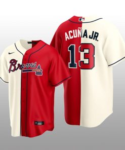 Atlanta Braves Nike Jersey Ronald Acuna Jr. White-Red Split