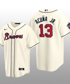 Atlanta Braves Ronald Acuna Jr. Cream 2021 MLB All-Star Game Replica Jersey