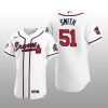 Atlanta Braves Will Smith White 2021 MLB All-Star Game Patch Official Authentic Custom Jersey