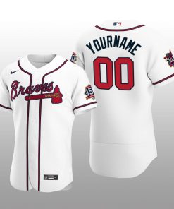 Atlanta Braves yourname White 2021 MLB All-Star Game Patch Official Authentic Custom Jersey