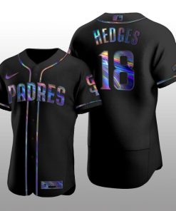 Authentic Austin Hedges San Diego Padres Holographic Black Golden Edition Jersey