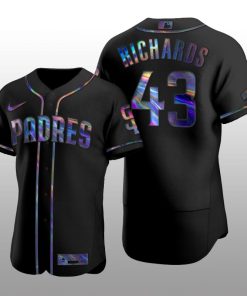 Authentic Garrett Richards San Diego Padres Holographic Black Golden Edition Jersey