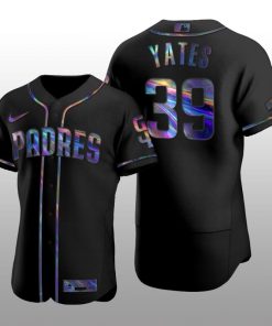 Authentic Kirby Yates San Diego Padres Holographic Black Golden Edition Jersey