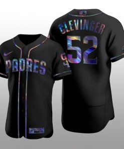 Authentic Mike Clevinger San Diego Padres Holographic Black Golden Edition Jersey
