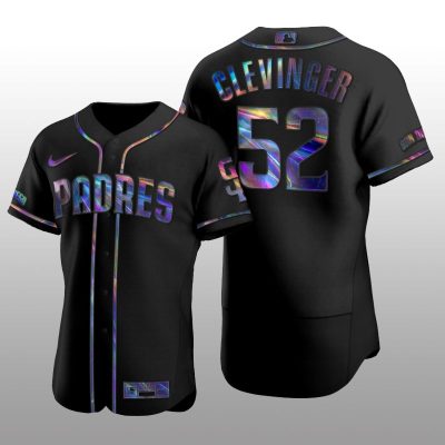 Authentic Mike Clevinger San Diego Padres Holographic Black Golden Edition Jersey