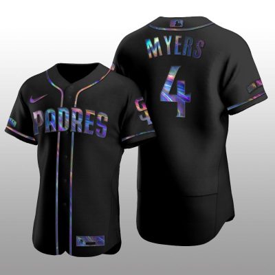Authentic Wil Myers San Diego Padres Holographic Black Golden Edition Jersey