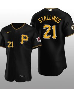 Black Pirates Jacob Stallings Roberto Clemente Day Authentic Jersey