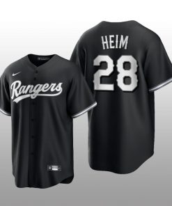Black Rangers Jonah Heim 2021 All Black Fashion Serise Replica Jersey