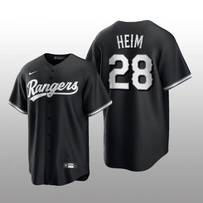 Black Rangers Jonah Heim All Black Fashion Serise Replica Jersey