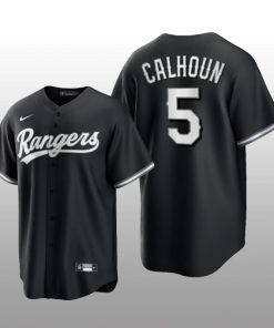 Black Rangers Willie Calhoun 2021 All Black Fashion Serise Replica Jersey