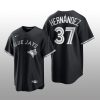 Blue Jays Teoscar Hernandez 2021 All Black Fashion Serise Replica Black White Jersey
