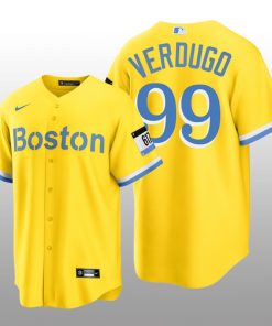 Boston Red Sox Alex Verdugo 2021 City Connect Replica Nike Gold Jersey