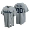 Boston Red Sox Custom Gray Cooperstown Collection Road Jersey