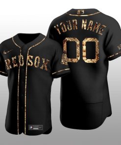 Boston Red Sox Custom Python Skin Authentic Black Jersey