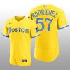 Boston Red Sox Eduardo Rodriguez 2021 City Connect Authentic Gold Jersey