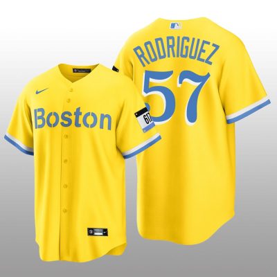 Boston Red Sox Eduardo Rodriguez City Connect Replica Nike Gold Jersey