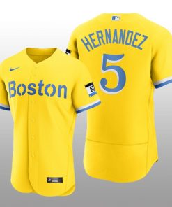 Boston Red Sox Enrique Hernandez 2021 City Connect Authentic Gold Jersey