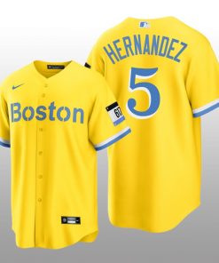 Boston Red Sox Enrique Hernandez 2021 City Connect Replica Nike Gold Jersey