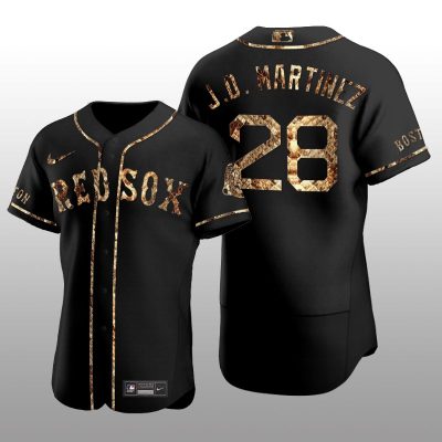 Boston Red Sox J.D. Martinez Python Skin Authentic Black Jersey