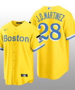 Boston Red Sox J.D.Martinez 2021 City Connect Replica Nike Gold Jersey