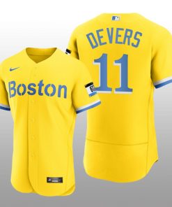 Boston Red Sox Rafael Devers 2021 City Connect Authentic Gold Jersey