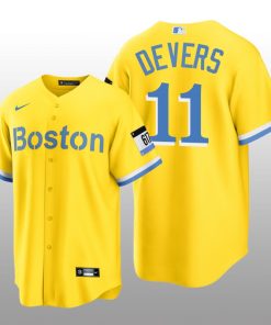 Boston Red Sox Rafael Devers 2021 City Connect Replica Nike Gold Jersey