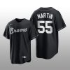 Braves Chris Martin 2021 All Black Fashion Serise Replica Black White Jersey