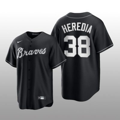 Braves Guillermo Heredia All Black Fashion Serise Replica Black White Jersey