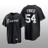 Braves Max Fried 2021 All Black Fashion Serise Replica Black White Jersey